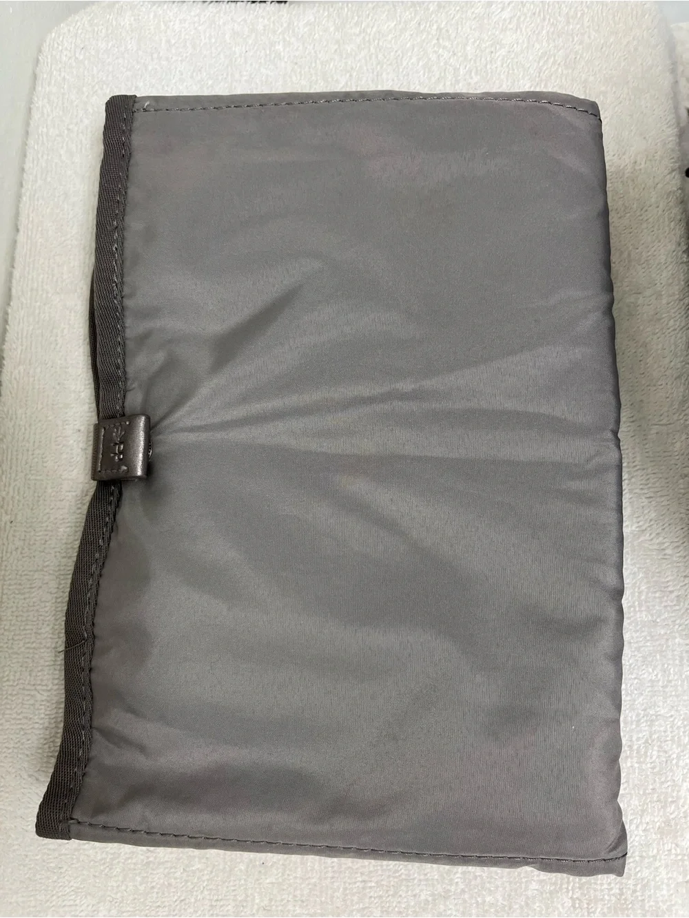 Freshly Picked Metallic Silver Solid Backpack Diaper Bag w/ Changing Pad, Straps